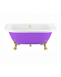 Фэма Акриловая ванна "Elena 168", ножки золото, покрытие RAL металлик  – фотография-5