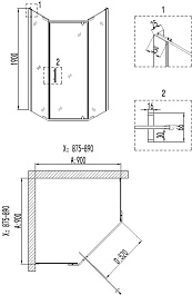 Niagara Душевой уголок Nova 90x90 NG-6405-08 Gold – фотография-4