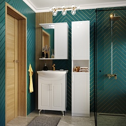 Mixline Зеркало-шкаф Мираж 60 R белый – фотография-4