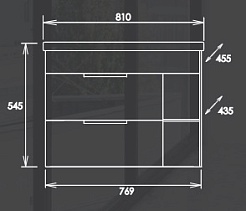 Onika Мебель для ванной Легран 80 дуб галифакс – фотография-5