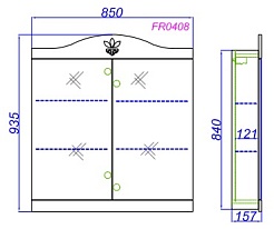 Aqwella Зеркало-шкаф для ванной Франческа 85 – фотография-2