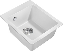 Milacio Мойка кухонная Murcia 42 Cuarzo белая – фотография-1