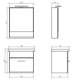 ASB-Mebel Зеркало-шкаф Анкона 60 – фотография-3