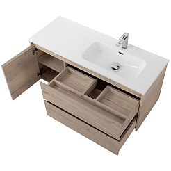 BelBagno Тумба под раковину Kraft 120 R подвесная Rovere Galifax Bianco – фотография-5