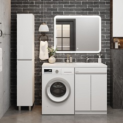 Onika Мебель для ванной Милтон Нова 120 R под стиральную машину белая – фотография-2