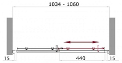 BelBagno Душевая дверь в нишу UNO-BF-1-105-P-Cr Punto – фотография-5