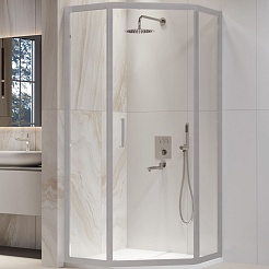 RGW Душевой уголок Passage PA-86S 90x90 профиль хром сатин стекло прозрачное – фотография-1