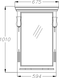 Opadiris Зеркало для ванной Риспекто 65 белое матовое – фотография-5