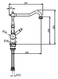 Webert Смеситель для кухни Byblos BY920802015 хром – фотография-2