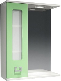 Какса-а Зеркальный шкаф Витраж-Цвет 55 L фисташка – фотография-1