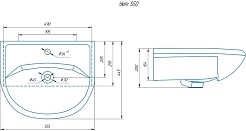 Onika Мебель для ванной Милтон 55 серая/дуб сонома – фотография-12