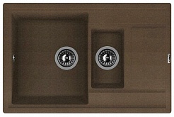 Florentina Мойка гранитная Липси 780К с крылом коричневый – фотография-1