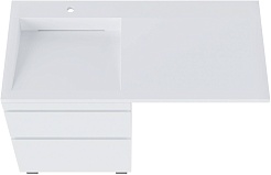 Vivon Тумба с раковиной под стиральную машину Harper 120L напольная белый глянец – фотография-7