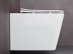 Ceramicanova Подвесной унитаз Cubic Rimless CN1806 белый – фотография-2