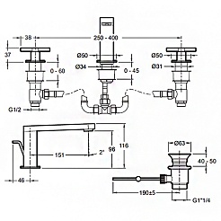 Jacob Delafon Смеситель для раковины Composed E73060-3-TT – фотография-2