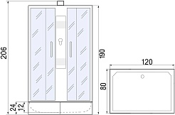 River Душевая кабина Quadro Б/К 120/80/24 MT – фотография-9