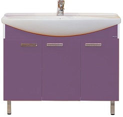 Misty Тумба с раковиной Джулия 105 прямая сиреневая – фотография-1