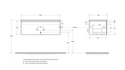 BelBagno Тумба с раковиной Uno 100 с 1 ящиком подвесная Голубой матовый с раковиной BB-8099-100 – фотография-4
