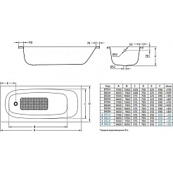 BLB Стальная ванна Universal HG 160x70 – фотография-4