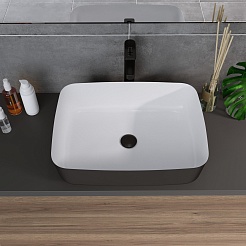 Grossman Раковина накладная Color 50.5 GR-4043BW черная – фотография-2