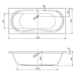 Cezares Акриловая ванна AMALFI-170-75-45 – фотография-3