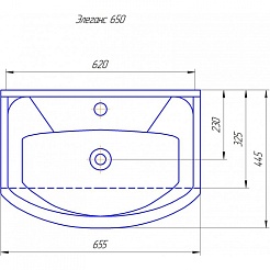 СанТа Умывальник Элеганс 65 – фотография-2