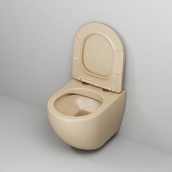 Grossman Унитаз подвесной Color GR-4455BEMS бежевый матовый – фотография-6