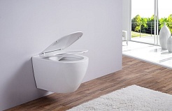 Esbano Унитаз Amapola-N подвесной безободковый белый матовый – фотография-7