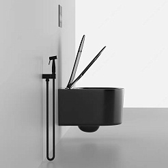 Ceruttispa Унитаз подвесной Tanaro Aria MB CT9238 черный матовый – фотография-5