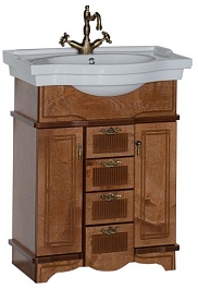 Aquanet Тумба с раковиной "Луис 70" темный орех (181728) – фотография-1