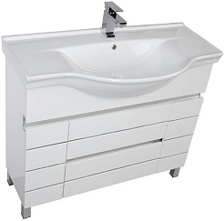 Aquanet Мебель для ванной "Доминика 100" белая (172409) – фотография-6