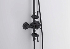 Aquatek Душевая стойка Классик AQ2563MB матовая черная – фотография-7