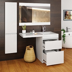 Mixline Тумба под раковину Созвездие 56 белая – фотография-9