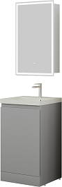 Style Line Мебель для ванной с кварцевой раковиной жасмин Батлер 50 серая Люкс антискрейтч Plus – фотография-1