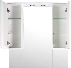 ASB-Mebel Зеркальный шкаф Мессина 100 белый – фотография-3