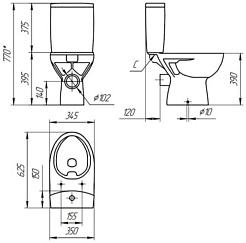 Cersanit Унитаз-компакт Yalla Clean On 011 3/6 DPL EO slim – фотография-3