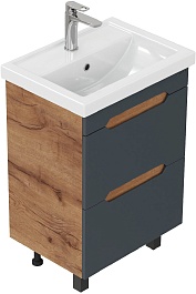 Onika Мебель для ванной Айленд 60 графит/дуб крафт – фотография-10