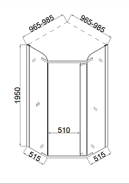Taliente Душевой уголок 100/100 TA-10103-1CB – фотография-5