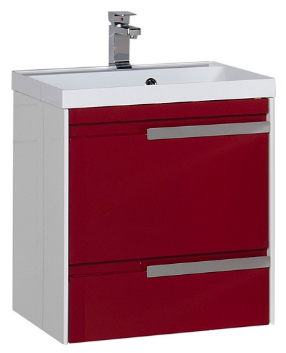 Aquanet Тумба с раковиной "Тиволи 60" бордо – фото-1