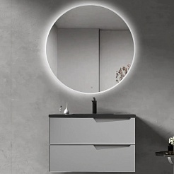 Parly Мебель для ванной Rhea 80 подвесная серая матовая – фотография-1