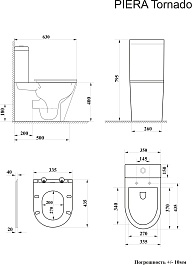 Ceruttispa Унитаз-компакт Piera Tornado CT10560 – фотография-9