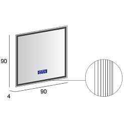 Cezares Зеркало 90/90 45063 – фотография-5