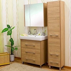 Sanflor Зеркало-шкаф Ларго 70 L швейцарский вяз – фотография-2