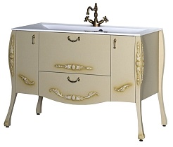 Aquanet Тумба с раковиной "Виктория 120" олива – фотография-4