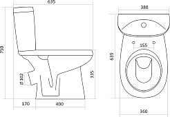 Santek Унитаз-Компакт Анимо 1WH302134 – фотография-8