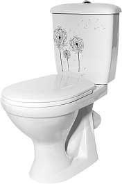 Оскольская керамика Унитаз-компакт Суперкомпакт декор одуванчик – фотография-1