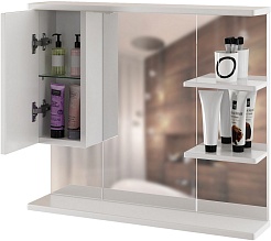 Mixline Зеркало-шкаф Этьен 80 L белый – фотография-2