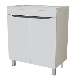 Mixline Тумба под раковину Лайн 70 2 дверцы белая – фотография-1