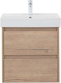 Aquanet Тумба под раковину Nova Lite 60 подвесная дуб крафт – фотография-3