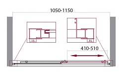 BelBagno Душевая дверь в нишу 100/115 UNIQUE-BF-1-100/115-C-Cr – фотография-5